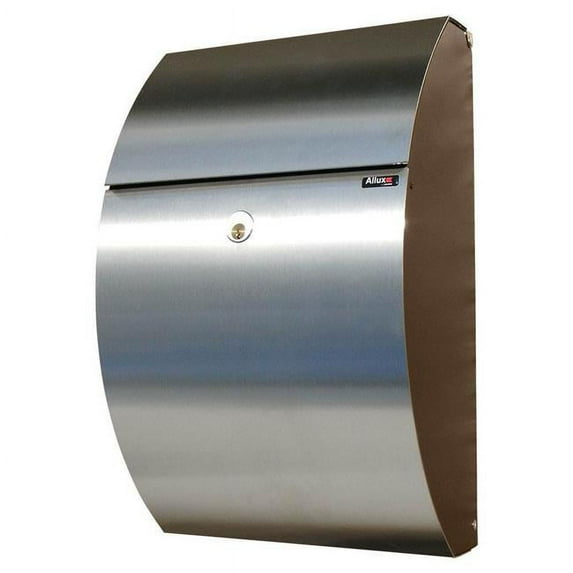 Allux 7000 Wall Mounted Stainless Steel Mailbox, Black