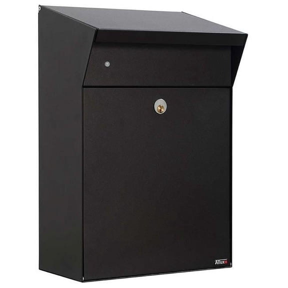 Allux Bjorn Wall Mounted Parcel Box, Black
