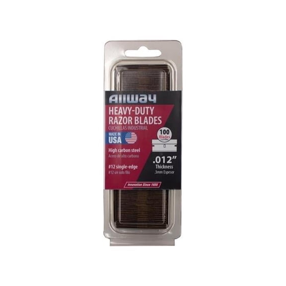 Allway 1036126 Carbon Steel Single-Edge Razor Scraper - Pack of 10