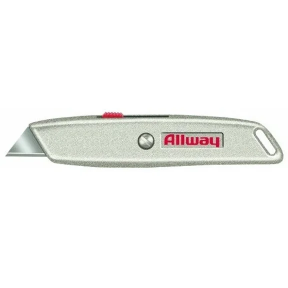 Allway Tools Rk4 Retractable Utility Knife With 3 Blades & Delrin Slider
