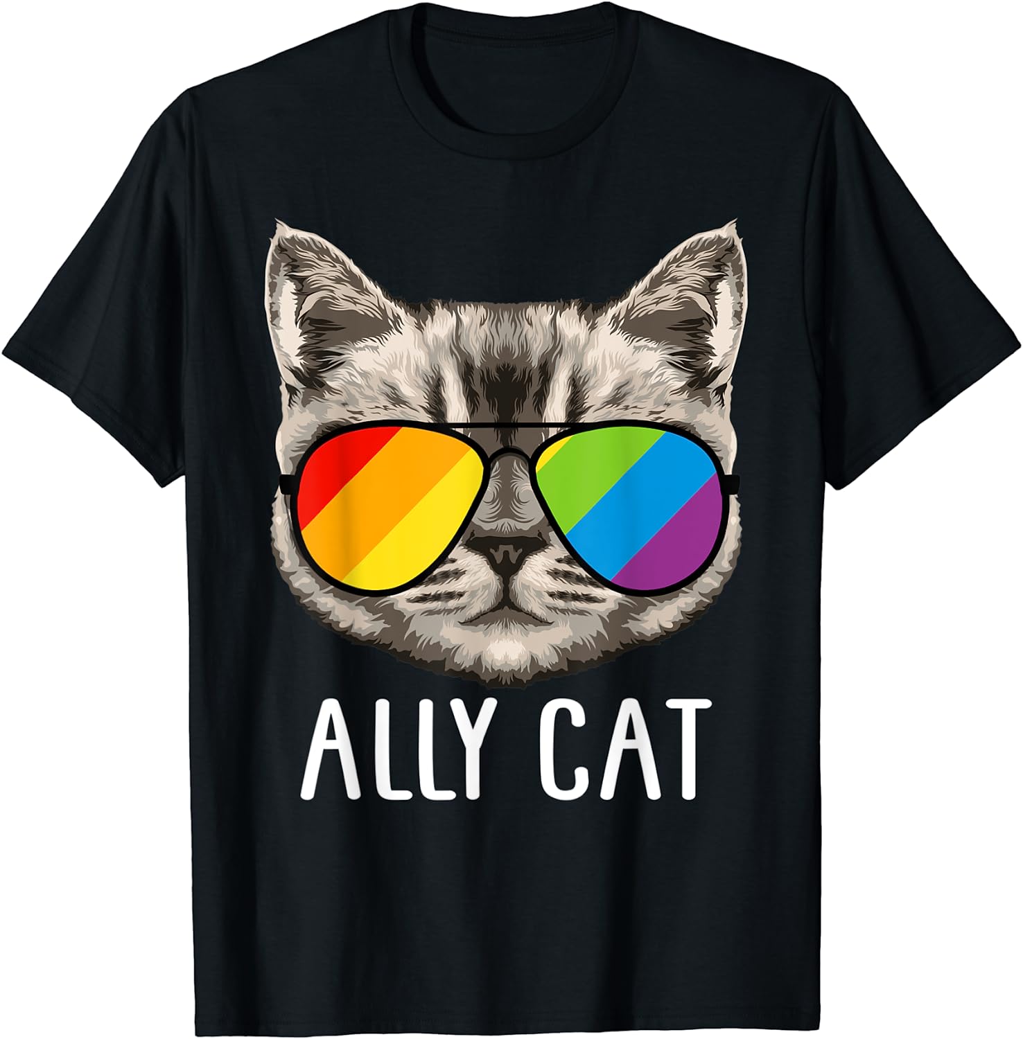 Ally Cat shirt Ally Cat LGBTQ+ LGBT Flag LGBT Ally Cat TShirt