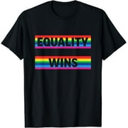 Ally "Equality" Wins Pride Liberal Design T-Shirt