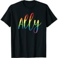 thumbnail image 1 of Ally Gay Lesbian Pride Support LGBTQ Equality Rainbow T-Shirt, 1 of 3