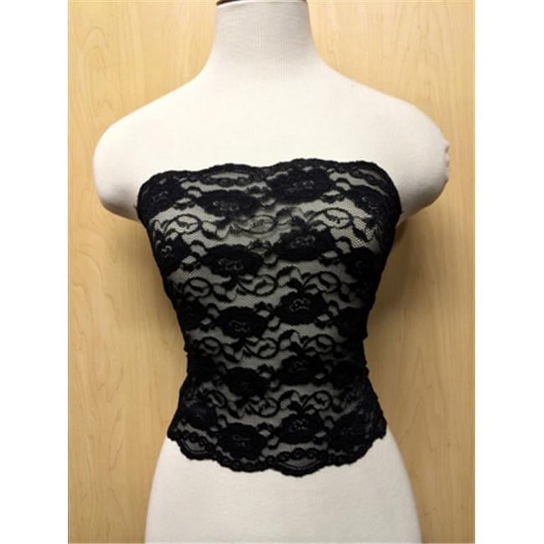 Ally Rose Toppers tl-2x-black 12 in. Long Stretchy Lace Bandau Tube Top  Topper - Walmart.com
