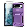 thumbnail image 1 of Allyechgroup Google Pixel 8 Pro Case with Screen Protector, Sliding Camera Lens Protective Heavy Duty Shockproof Anti-Scratch Bumper Protective Phone Case for Google Pixel 8 Pro, Purple, 1 of 6