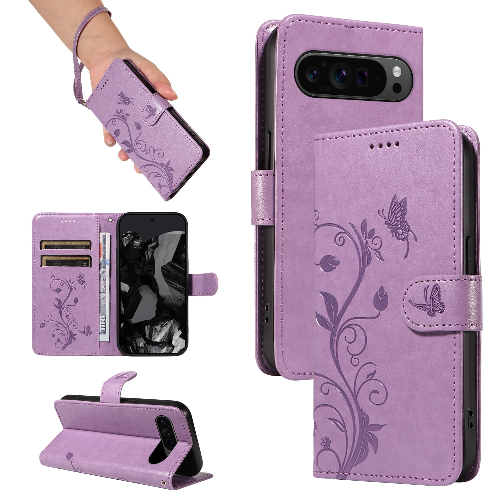 SEAHAI Case For Ulefone Note 19, Cute Cat Pattern Premium PU Leather - View #3