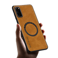 thumbnail image 1 of Allyetch Magnetic Back Case Cover for Samsung Galaxy S20, Slim Fit Back Cover PU Leather TPU Bumper Anti-Scratch Compatible with Car Mount Shockproof Phone Case for Galaxy S20, Brown, 1 of 10