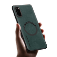 thumbnail image 1 of Allyetch Magnetic Back Case Cover for Samsung Galaxy S21 FE, Slim Fit Back Cover PU Leather TPU Bumper Anti-Scratch Compatible with Car Mount Shockproof Phone Case for Galaxy S21 FE, Green, 1 of 10