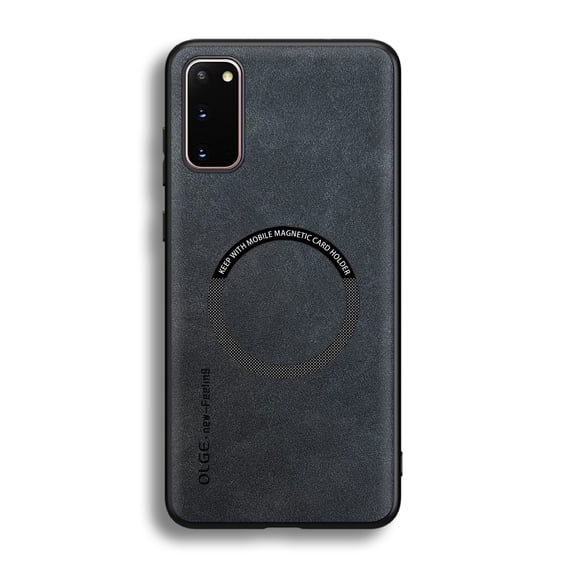 Allyetch Magnetic Back Case Cover for Samsung Galaxy S21 Plus, Slim Fit Back Cover PU Leather TPU Bumper Anti-Scratch Compatible with Car Mount Shockproof Phone Case for Galaxy S21 Plus, Black