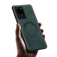 thumbnail image 1 of Allyetch Magnetic Back Case Cover for Samsung Galaxy S21 Ultra, Slim Fit Back Cover PU Leather TPU Bumper Anti-Scratch Compatible with Car Mount Shockproof Phone Case for Galaxy S21 Ultra, Green, 1 of 10