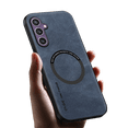 thumbnail image 1 of Allyetch Magnetic Back Case Cover for Samsung Galaxy S22, Slim Fit Back Cover PU Leather TPU Bumper Anti-Scratch Compatible with Car Mount Shockproof Phone Case for Galaxy S22, Blue, 1 of 10