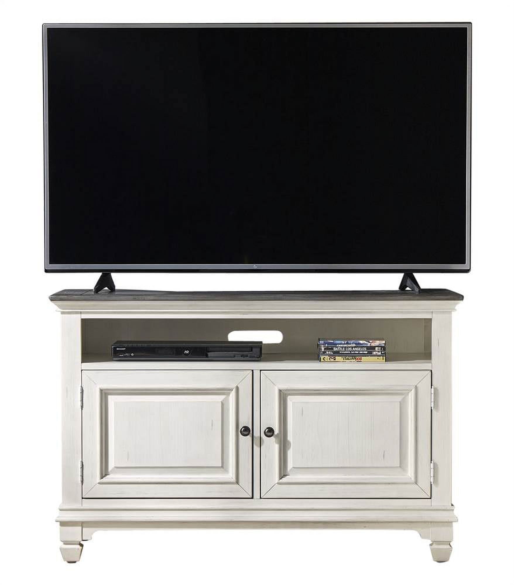 White Cottage 46 Inch TV Console with Cabinet