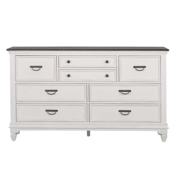Allyson Park White 8 Drawer Dresser