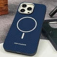 thumbnail image 1 of Allytchgroup Shockproof Slim Phone Case for Apple iPhone 16 Pro Max, Compatible with MagSafe & Car Mount Carbon Fiber-Style Cover, Protective iPhone 16 Pro Max Case for Women Men, Blue, 1 of 6