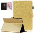 thumbnail image 1 of Allytech 10.2" iPad Case, iPad 10.2" 8th 7th Gen Case,PU Leather Glitter Slim Folio Flip Smart Cover Auto Sleep Wake Full Protection Pencil Holder Case Cover for Apple iPad 10.2 2020/2019,Gold, 1 of 7