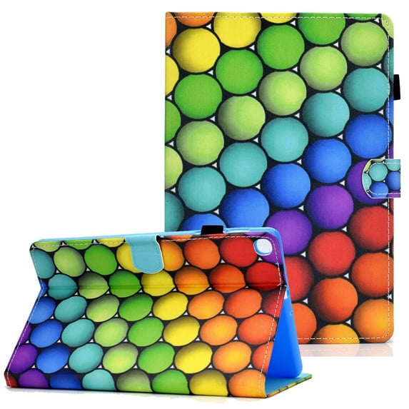 Allytech 10.5 Inch Tablet Case for Samsung Galaxy Tab S5e 10.5 Cover 2019 T720 T725 T727 Case, Smart Waterproof Slim Sleeve with Pencil Holder/Card Slot Kickstand Auto Sleep/Wake Cover,Balls