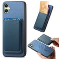 thumbnail image 1 of Allytech 2 in 1 Detachable Wallet Case for Samsung Galaxy A05, [Thin & Light] [Compatible with MagSafe] Luxury PU Leather Card Holder Soft Bumper Shockproof Anti-Scratch Magnetic Case, Blue, 1 of 11
