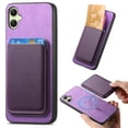 thumbnail image 1 of Allytech 2 in 1 Detachable Wallet Case for Samsung Galaxy A05, [Thin & Light] [Compatible with MagSafe] Luxury PU Leather Card Holder Soft Bumper Shockproof Anti-Scratch Magnetic Case, Purple, 1 of 11