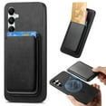 thumbnail image 1 of Allytech 2 in 1 Detachable Wallet Case for Samsung Galaxy A05s, [Thin & Light] [Compatible with MagSafe] Luxury PU Leather Card Holder Soft Bumper Shockproof Anti-Scratch Magnetic Case, Black, 1 of 11