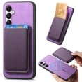 thumbnail image 1 of Allytech 2 in 1 Detachable Wallet Case for Samsung Galaxy A25 5G, [Thin & Light] [Compatible with MagSafe] Luxury PU Leather Card Holder Soft Bumper Shockproof Anti-Scratch Magnetic Case, Purple, 1 of 11