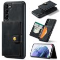 thumbnail image 1 of Allytech 2 in 1 Detachable Wallet Case for Samsung Galaxy S23 FE, [Support Wireless Charging] [4 Card Slots & 2 Cash Pocket], Retro PU Leather Magnetic Closure Shockproof Anti-Drop Slim Case, Black, 1 of 8