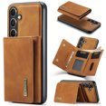 thumbnail image 1 of Allytech 2 in 1 Detachable Wallet Case for Samsung Galaxy S24 FE with Cash Pocket & Cash Slots, [Full Body Protection] [Magnetic Clasp] Luxury PU Leather Shockproof Slim Kickstand Case - Brown, 1 of 9