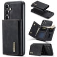 thumbnail image 1 of Allytech 2 in 1 Detachable Wallet Case for Samsung Galaxy S24 FE with Cash Pocket & Cash Slots, [Full Body Protection] [Magnetic Clasp] Luxury PU Leather Shockproof Slim Kickstand Case - Black, 1 of 9