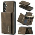 thumbnail image 1 of Allytech 2 in 1 Detachable Wallet Case for Samsung Galaxy S24 Plus with Cash Pocket & Cash Slots, [Full Body Protection] [Magnetic Clasp] Luxury PU Leather Shockproof Slim Kickstand Case - Coffee, 1 of 9