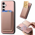 thumbnail image 1 of Allytech 2 in 1 Detachable Wallet Case for Samsung Galaxy S24 Plus, [Thin & Light] [Compatible with MagSafe] Luxury PU Leather Card Holder Soft Bumper Shockproof Anti-Scratch Magnetic Case, Pink, 1 of 12