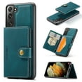 thumbnail image 1 of Allytech 2 in 1 Detachable Wallet Case for Samsung Galaxy S25+ Plus, [Support Wireless Charging] [4 Card Slots & 2 Cash Pocket], Retro PU Leather Magnetic Closure Shockproof Anti-Drop Slim Case, Blue, 1 of 9