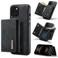 thumbnail image 1 of Allytech 2 in 1 Detachable Wallet Case for iPhone 13 with Cash Pocket & Cash Slots, [Magnetic Clasp] [Kickstand] Retro PU Leather Soft TPU Shockproof Anti-Scratch Slim Case - Black, 1 of 10