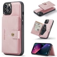 thumbnail image 1 of Allytech 2 in 1 Detachable Wallet Case for iPhone 15 Plus, [Support Wireless Charging] [4 Card Slots & 2 Cash Pocket], Retro PU Leather Magnetic Closure Shockproof Anti-Drop Slim Case, Pink, 1 of 8