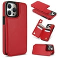 thumbnail image 1 of Allytech 2 in 1 Detachable Wallet Case for iPhone 15 Pro with Card Holder, [Large Capacity] PU Leather Magnetic Snap Kickstand Case Support Wireless Charging, Shockproof Anti-Drop Case, Red, 1 of 9