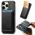 thumbnail image 1 of Allytech 2 in 1 Detachable Wallet Case for iPhone 16 Pro, [Thin & Light] [Compatible with MagSafe] Luxury PU Leather Card Holder Soft Bumper Shockproof Anti-Scratch Magnetic Case, Black, 1 of 11