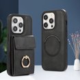 thumbnail image 1 of Allytech 2 in 1 Wallet Case for Apple iPhone 13 Pro Max, Detachable Cards Holder with Ring Holder Stand Shokproof Compatible with Magsafe Wireless Charging Support Protective Case for Women Men -Black, 1 of 7
