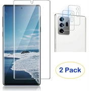 Allytech [2 Pack] Galaxy Note 20 Ultra Screen Protector + Camera Lens Protector, Compatible Fingerprint Case Friendly HD Clear Anti-scratch Hydrogel Screen Protector for Samsung Galaxy Note 20 Ultra