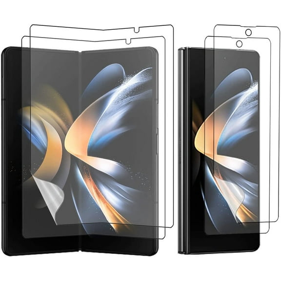 Allytech [2 Set] Screen Protector for Samsung Galaxy Z Fold 6, Front and Back Screen Protector Anti-Scratch Bubble Free Anti-Fringprint Case Friendly HD Clear Flexible Soft Screen Protector -Clear