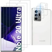 Allytech [3 Pack] Galaxy Note 20 Ultra Screen Protector + Camera Lens Protector, Compatible Fingerprint Case Friendly HD Clear Anti-scratch Hydrogel Screen Protector for Samsung Galaxy Note 20 Ultra