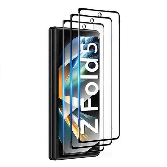 Allytech 3 Pcs Front Screen Protector for Samsung Galaxy Z Fold 3, Galaxy Z Fold3 Screen Protector, HD Clear Bubble Free Tempered Glass Screen Protector Case Friendly Anti-Fringerprint