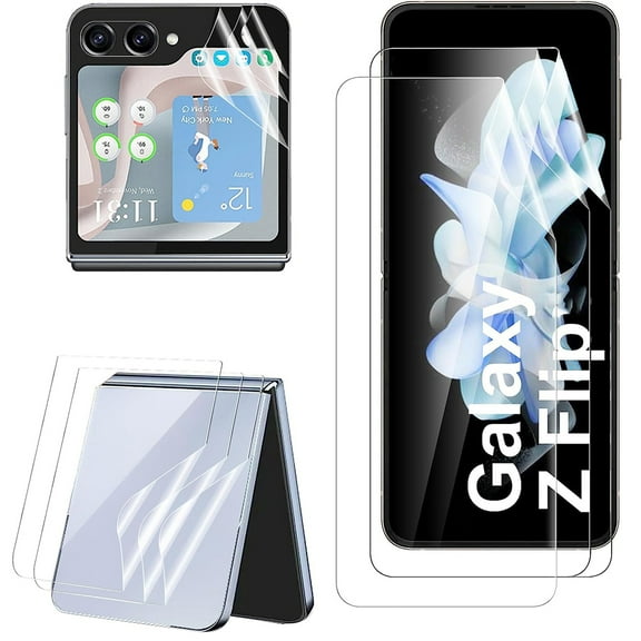 Allytech [3 Set] Samsung Z Flip 7 Screen Protector, Inside Film + Front Screen Protector +Back Protector, Flexible HD Full Covered No Bubbles Hydrogel Protector for Samsung Galaxy Z Flip7