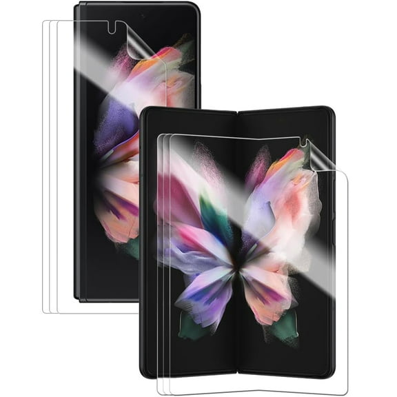 Allytech [3 Set] Screen Protector for Samsung Galaxy Z Fold 7, Front and Back Screen Protector Anti-Scratch Bubble Free Anti-Fringprint Case Friendly HD Clear Flexible Soft Screen Protector -Clear
