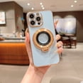 thumbnail image 1 of Allytech 360° Rotatable Kickstand Case for iPhone 14 Plus - Compatible with MagSafe - Full Camera Protection - Slim & Lightweight Luxury Plating Shockproof Soft TPU Phone Case, Blue, 1 of 11