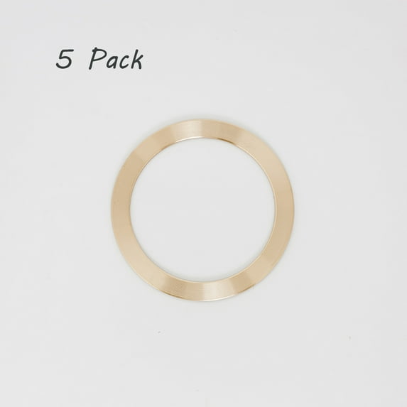 Allytech 5Pcs Magnetic Phone Ring Holder for MagSafe, Universal Metal Rings Sticker Compatible for Magsafe Magnetic iPhone 14/13/12 Mini Pro Max,for Galaxy S23/S22/S21 Ultra and Phone Case - Gold