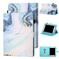 thumbnail image 1 of Allytech 8-8.5 Inch Display Universal Case - Slim Leather Wallet Flip Stand Cover for Samsung Tab 8.0 8.4 Inch T395/T307,Lenovo/Dragon Touch/ASUS/Android Tablet 8 Inch, Marble, 1 of 8