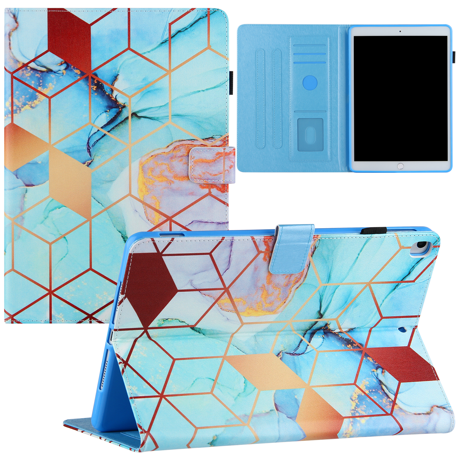 Allytech 8th 7th Generation iPad Case with Pencil Holder, Slim Shell