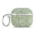 thumbnail image 1 of Allytech AirPods 3rd Gen Case with Glitter, Luxury Bling Sparkle Rhinestone Protective Shockproof Dustproof Keychain Apple Bluetooth Container Skin Cover for Apple Airpods 3 2021 Released, Green, 1 of 6