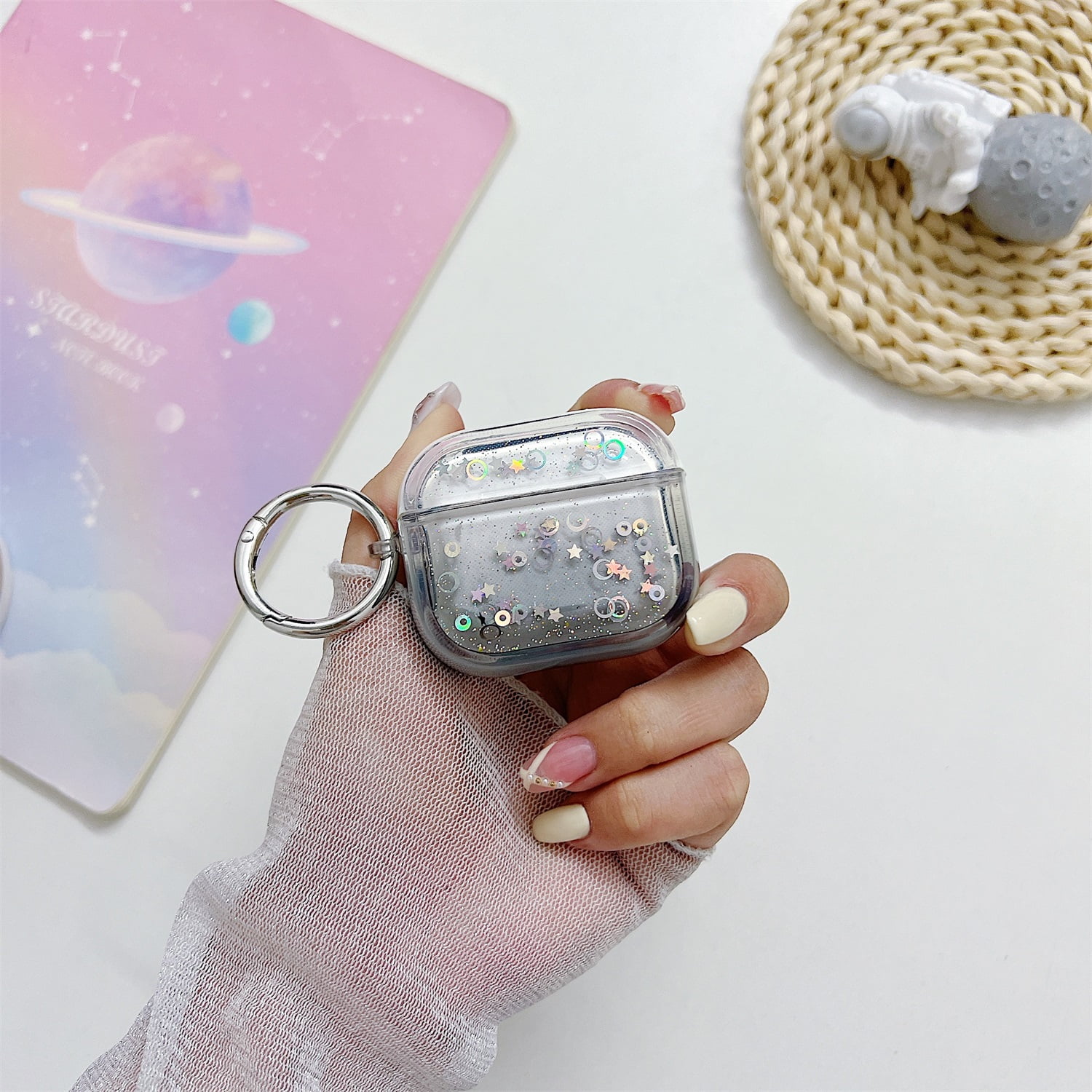 Topgraph For AirPods Pro 2 Case Cover With Lanyard Glitter Diamond Case For Airpod Pro 2nd Gen With Sparkle Bling Crystal Wrist Strap Lanyard Keychain Purple - View #12