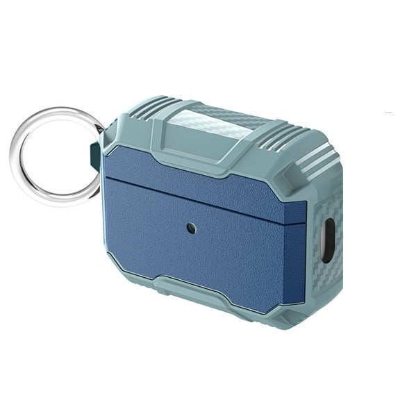 Allytech Airpods Pro 2nd Generation Case 2022, Rugged Protective Shockproof Keychain Wireless Charging Support Case Cover for Apple Airpods Pro 2nd Gen - Green+Blue