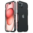 thumbnail image 1 of Allytech Aluminum Bumper Case for iPhone 15 Plus, No Back Design, Not Affect Signal, Fast Heat Dissipation, Metal Frame Bumper Slim Hard Full Drop Protection Accessories - Red, 1 of 9