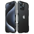 thumbnail image 1 of Allytech Aluminum Bumper Case for iPhone 15 Pro, No Back Design, Not Affect Signal, Fast Heat Dissipation, Metal Frame Bumper Slim Hard Full Drop Protection Accessories - Black, 1 of 8